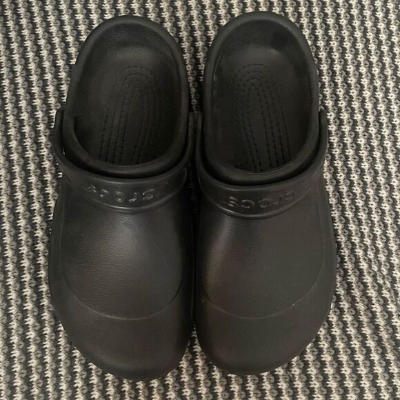 Crocs Bistro black Clogs Slip Resistant men’s shoe size 9/women’s 11  10075 - Picture 3 of 10